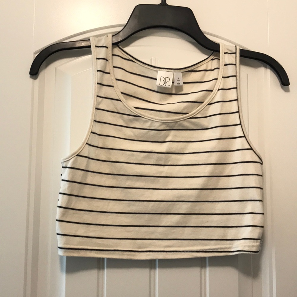 Striped cotton Crop top- -$7